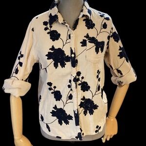 Anthropologie (Isabella Sinclair) Embroidered button down shirt, size small